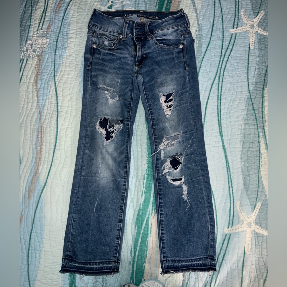 American Eagle Artist Crop Super Stretch Jeans Size:00